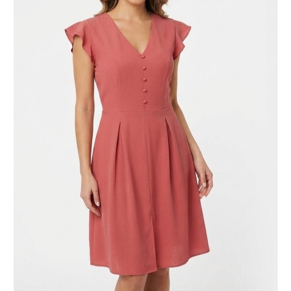 Monteau Dresses & Skirts - NEW Monteau cap sleeve Midi Dress MAUVE SMALL